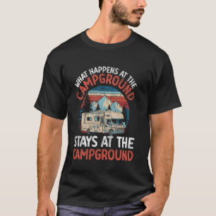 Camiseta Autocaravana Camping Caravana Retro Rv Remolque Qu