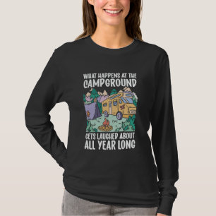 Camiseta Autocaravana Camping Caravana Retro Rv Remolque Qu