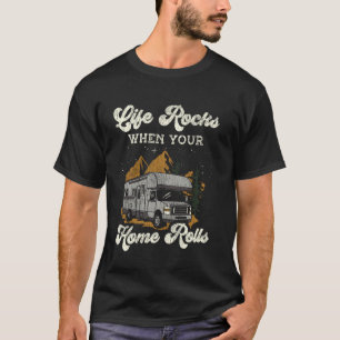 Camiseta Autocaravana Camping Caravana Retro Rv Remolque Vi