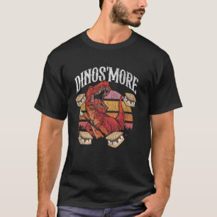 Camiseta Autocaravana Camping Fuego Retro T-Rex Dinos'más