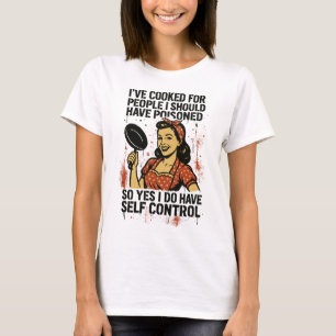 Camiseta Autocontrol – Poder Feminista Retro Sarcástico