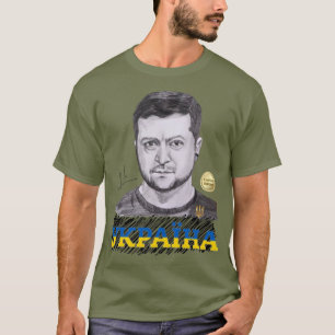 Camiseta Autografiada del Presidente de Ucrania Ze