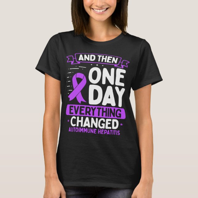 Camiseta Autoimmune Hepatitis Awareness  Warrior Ribbon (Anverso)