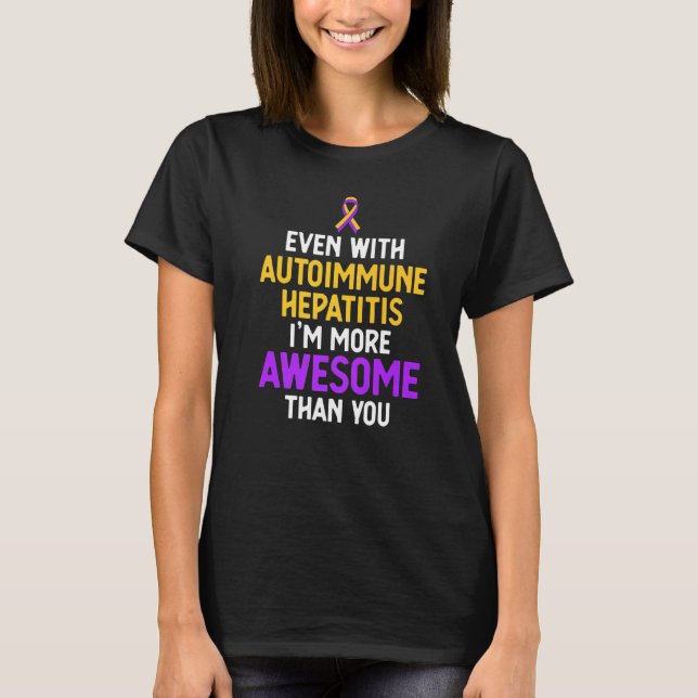 Camiseta Autoimmune Hepatitis Survivor Warrior (Anverso)