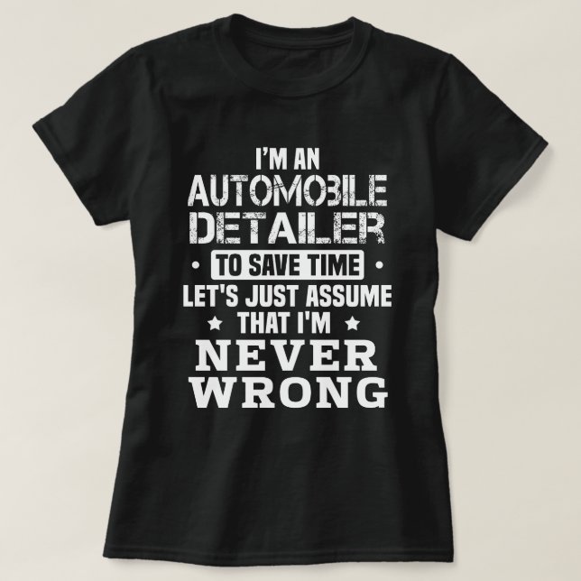 Camiseta Automobile Detailer (Diseño del anverso)