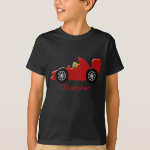 Camiseta Automóvil de Carreras roja personalizado
