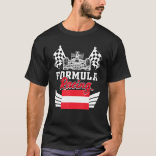 Camiseta Automóvil de estirismo con bandera austriaca con C