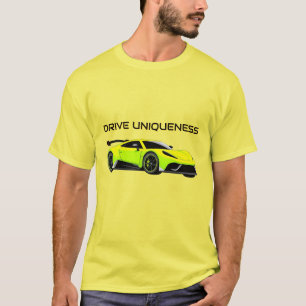 Camiseta Automóvil deportivo elegante con diseño de velocid