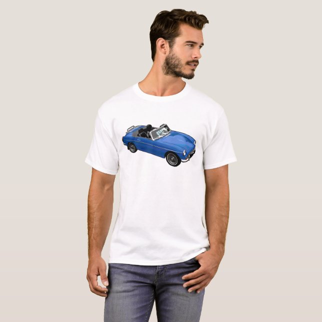 Camiseta Automóvil descubierto azul (Anverso completo)