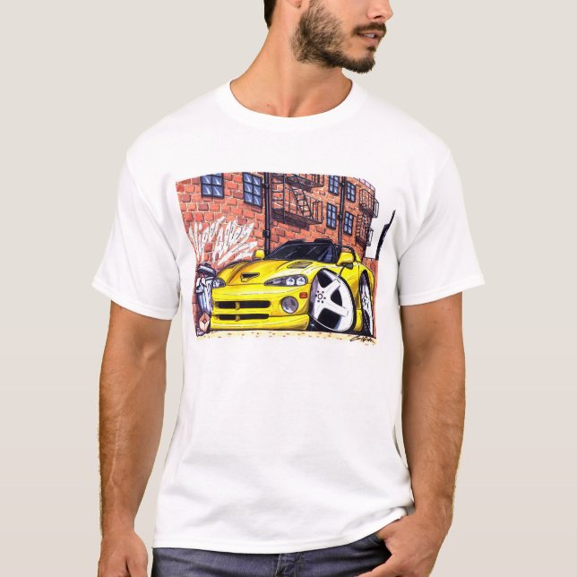 Camiseta Automóvil descubierto/frente amarillos de (Anverso)