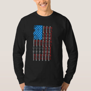 Camiseta Automóvil mecánico diesel reparador de bandera est