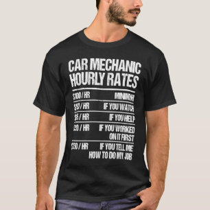 Camiseta Automóvil Mecánico Tarifas Horarias Coches Fixer R