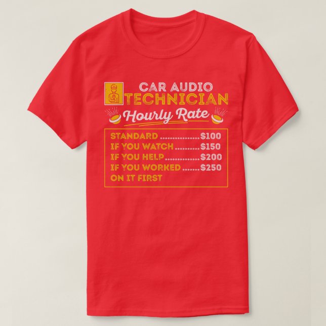 Camiseta Automóvil Técnico de Audio Automóvil Estéreo Autom (Diseño del anverso)