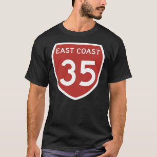 Camiseta Autopista 35, Costa Este, Nueva Zelanda Classic T-