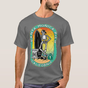 Camiseta Autopista 66 de Santa Mónica Pier de EE.UU. se reú