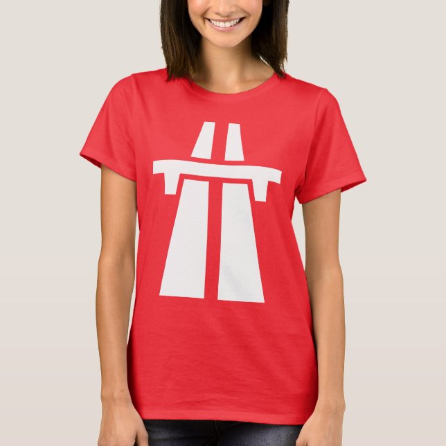 Camiseta Autopista, Autobahn - Blanco (Anverso)