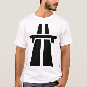 Camiseta Autopista, autopista, Autobahn - Negro