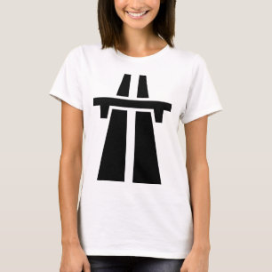 Camiseta Autopista, autopista, Autobahn - Negro