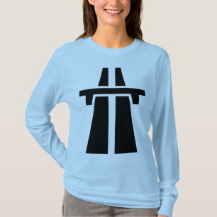 Camiseta Autopista, autopista, Autobahn - Negro