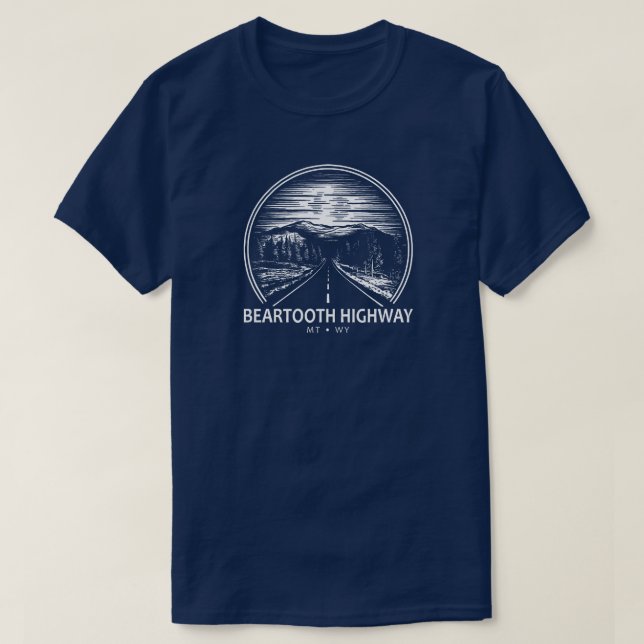 Camiseta Autopista Beartooth Montana Wyoming Forest (Diseño del anverso)