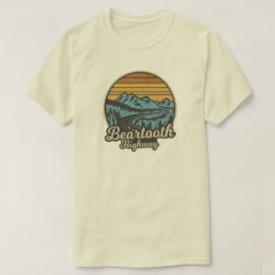 Camiseta Autopista Beartooth Montana Wyoming Retro