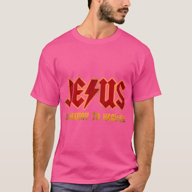 Camiseta Autopista Cristo Jesús Al Cielo Superhéroe Jesús C (Anverso)