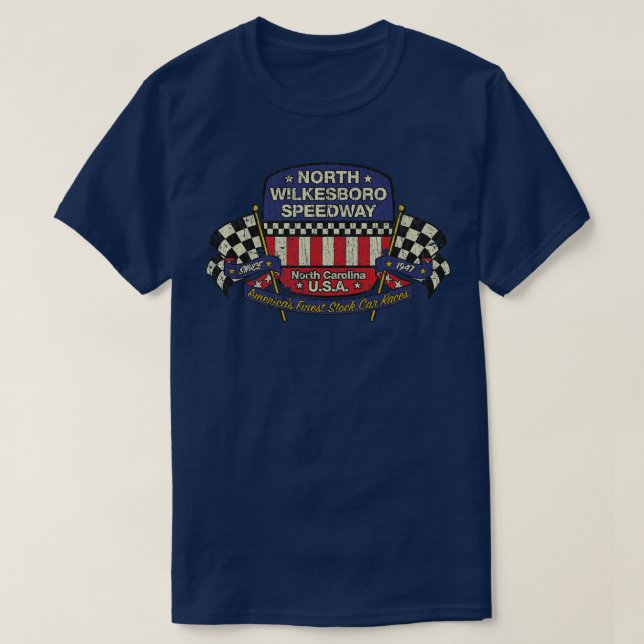 Camiseta Autopista de Carreras de automóviles North Wilkesb (Diseño del anverso)