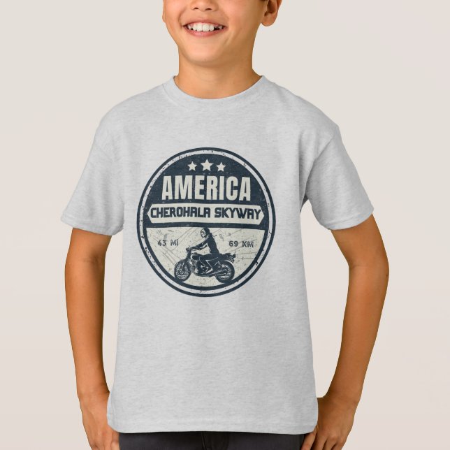 Camiseta Autopista de Cherohala Tennessee a Carolina del No (Anverso)