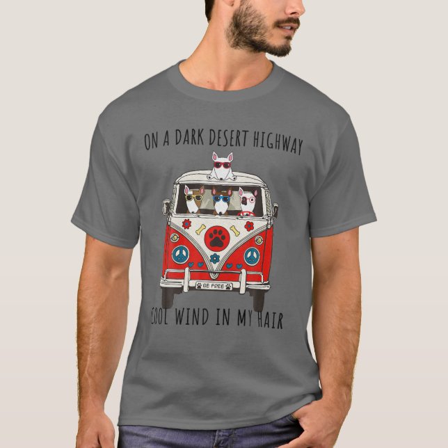 Camiseta Autopista del desierto de pintura de arte Bull Ter (Anverso)