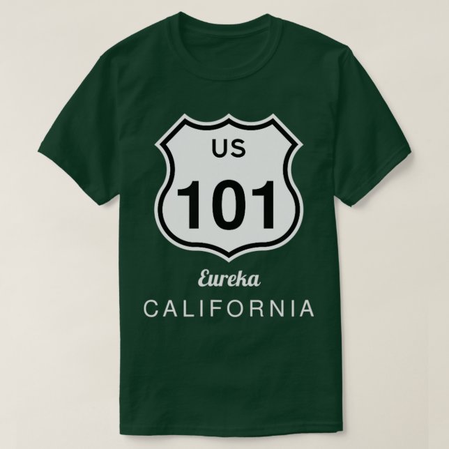 Camiseta Autopista Eureka California Historic US Route 101  (Diseño del anverso)