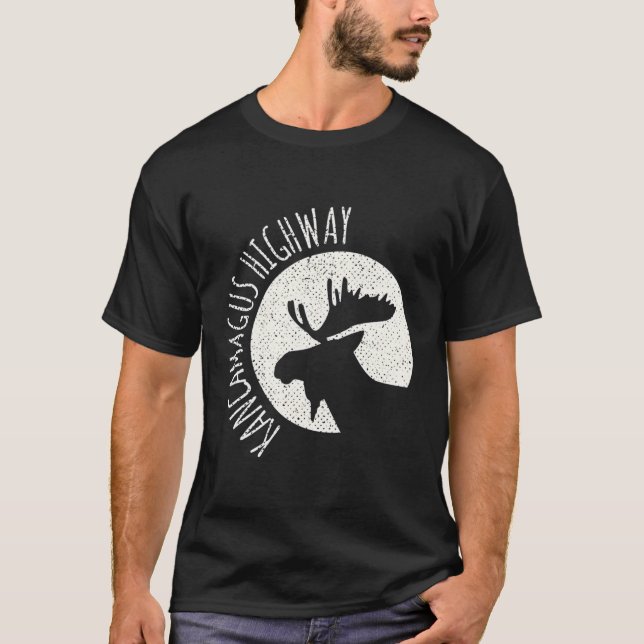 Camiseta Autopista Kancamagus Moose Graphic New Hampshire (Anverso)