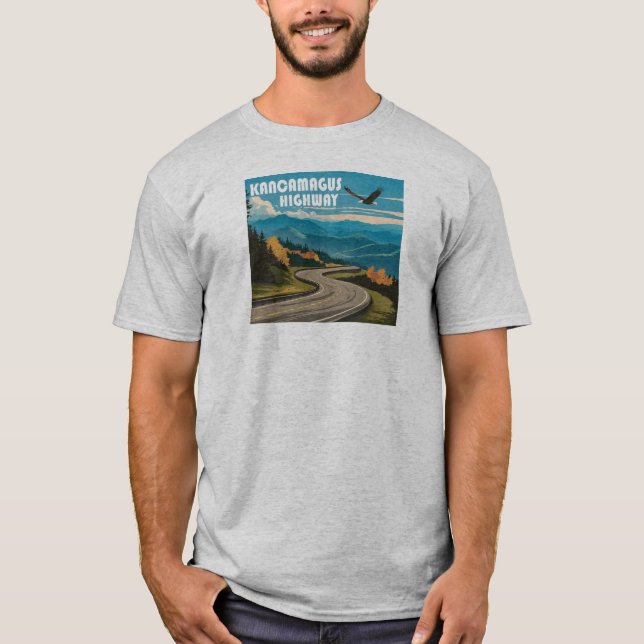 Camiseta Autopista Kancamagus New Hampshire Eagle (Anverso)