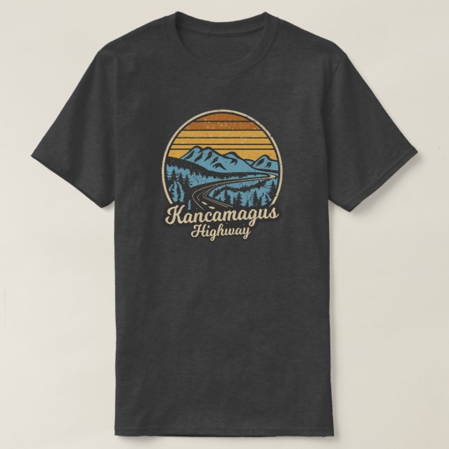 Camiseta Autopista Kancamagus New Hampshire Retro (Diseño del anverso)