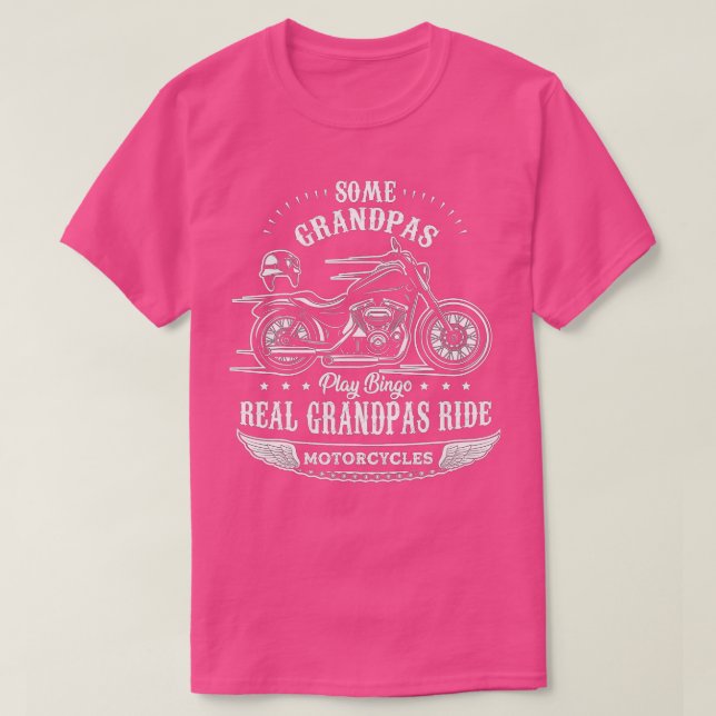 Camiseta Autopista Real Grandpas Motocicleta Funny Bike Rid (Diseño del anverso)