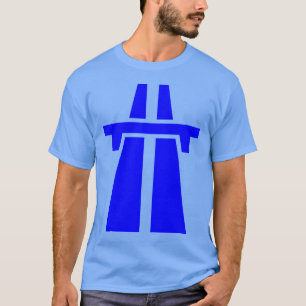 Camiseta Autopista sin peaje, autopista, Autobahn - azul