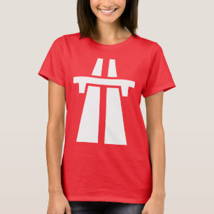 Camiseta Autopista sin peaje, autopista, Autobahn - blanco