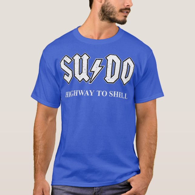Camiseta Autopista Sudo a programador Shell Linu (Anverso)