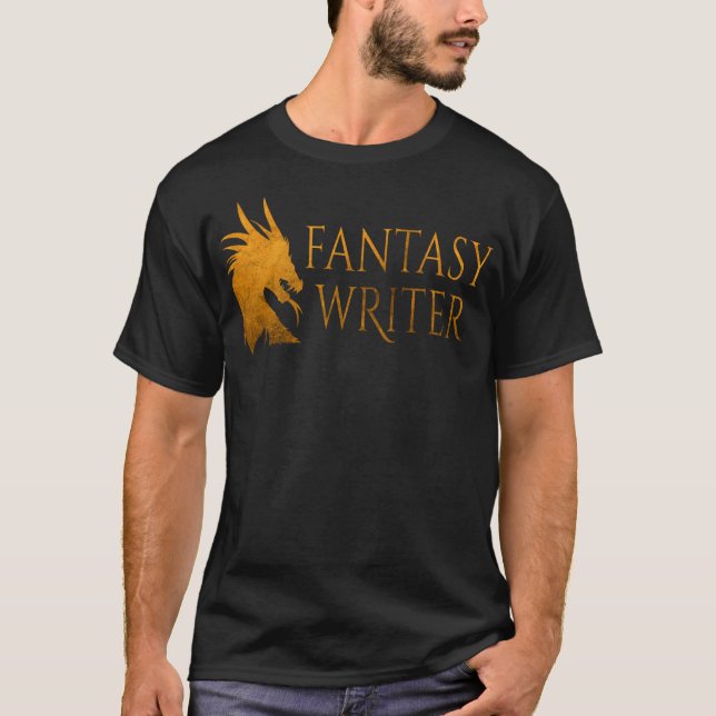 Camiseta Autor de Dragón escritor de fantasía (Anverso)