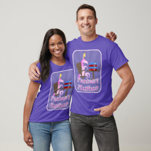 Camiseta Autor de fantasía Personalizado unicornio lema del
