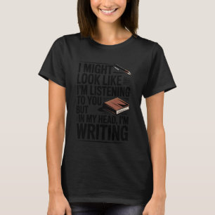Camiseta Autor de libro de escritura divertida Periodista N