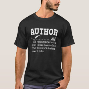 Camiseta Autor del escritor de escritura de definición de e
