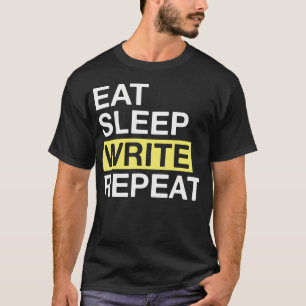 Camiseta Autor Escribe Duerme Escribe Repite Autor