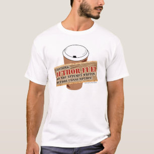 Camiseta Autor Lema para escritor de tiempo de café combust