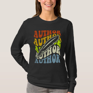 Camiseta Autor vintage Groovy Pen Escribiendo amor