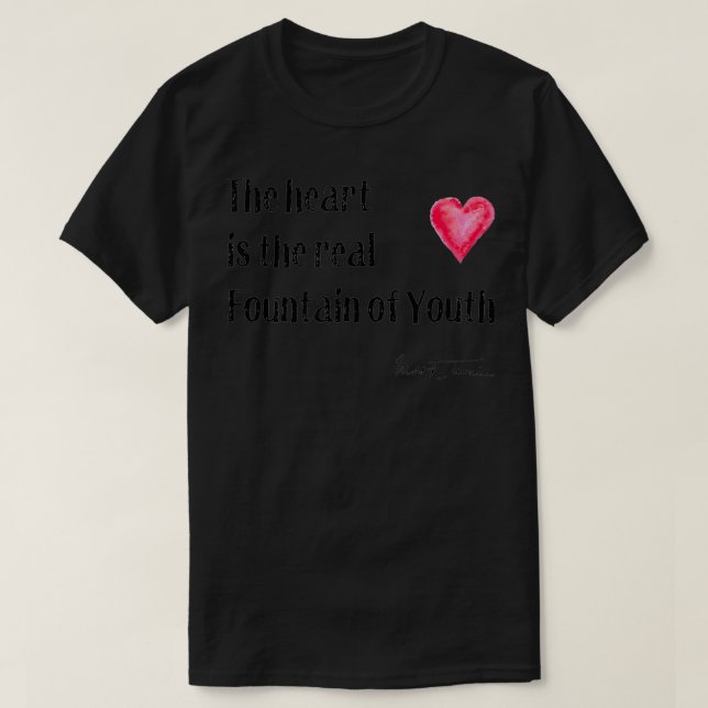 Camiseta Autores famosos citan: El corazón es la verdadera  (Diseño del anverso)