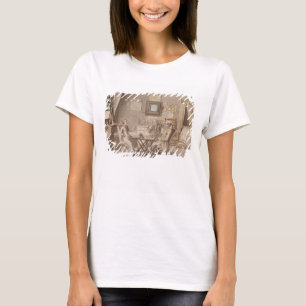 Camiseta Autoretrato con dos jóvenes (tinta de pluma y marr