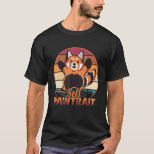 Camiseta Autoretrato Curio Panda Rojo Oso Adorable 1