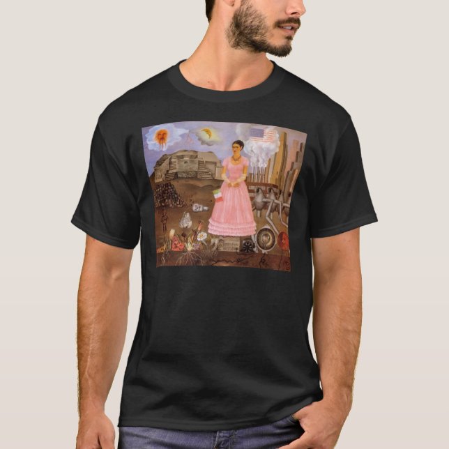 Camiseta Autoretrato de Frida Kahlo a lo largo de la línea  (Anverso)