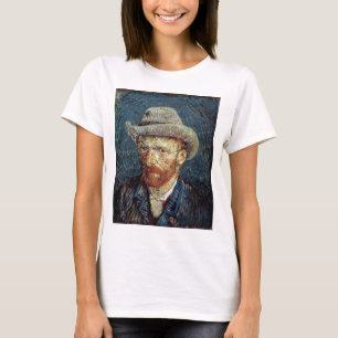 Camiseta Autoretrato de Van Gogh con Gorra de Grey Felt