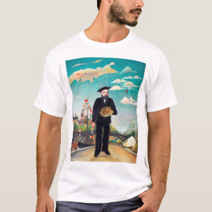 Camiseta Autoretrato, paisaje, Rousseau